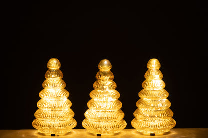 Boom LED Ribbed Glass Gold-Colored Set of 3 J-Line
