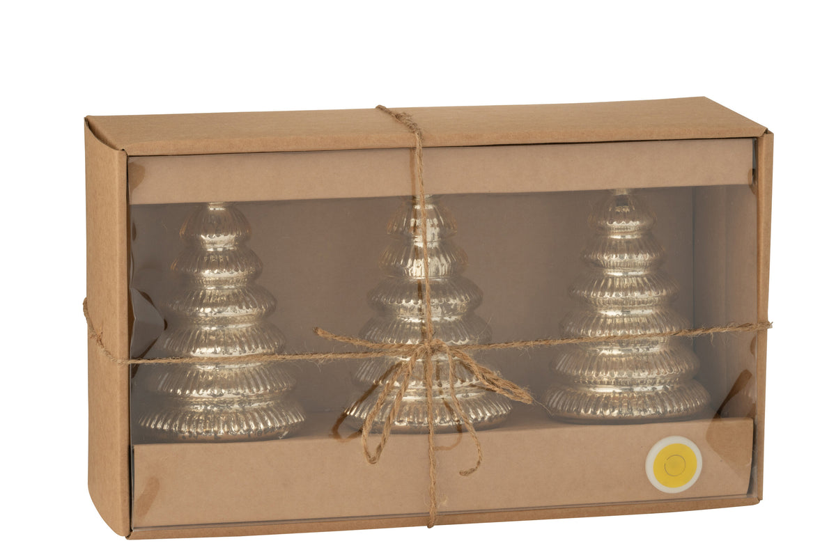 Boom LED Ribbed Glass Gold-Colored Set of 3 J-Line