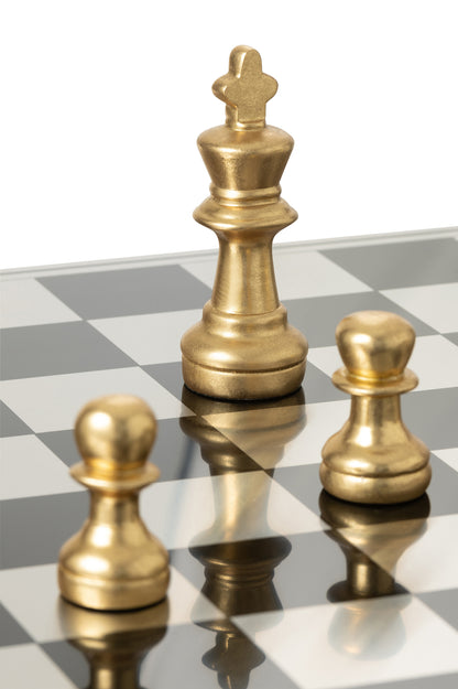 Chess Set Plateay Gold/Black Polyresin J-Line