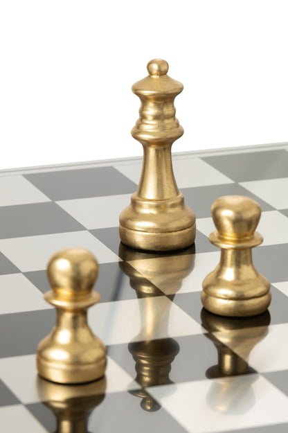 Chess Set Plateay Gold/Black Polyresin J-Line