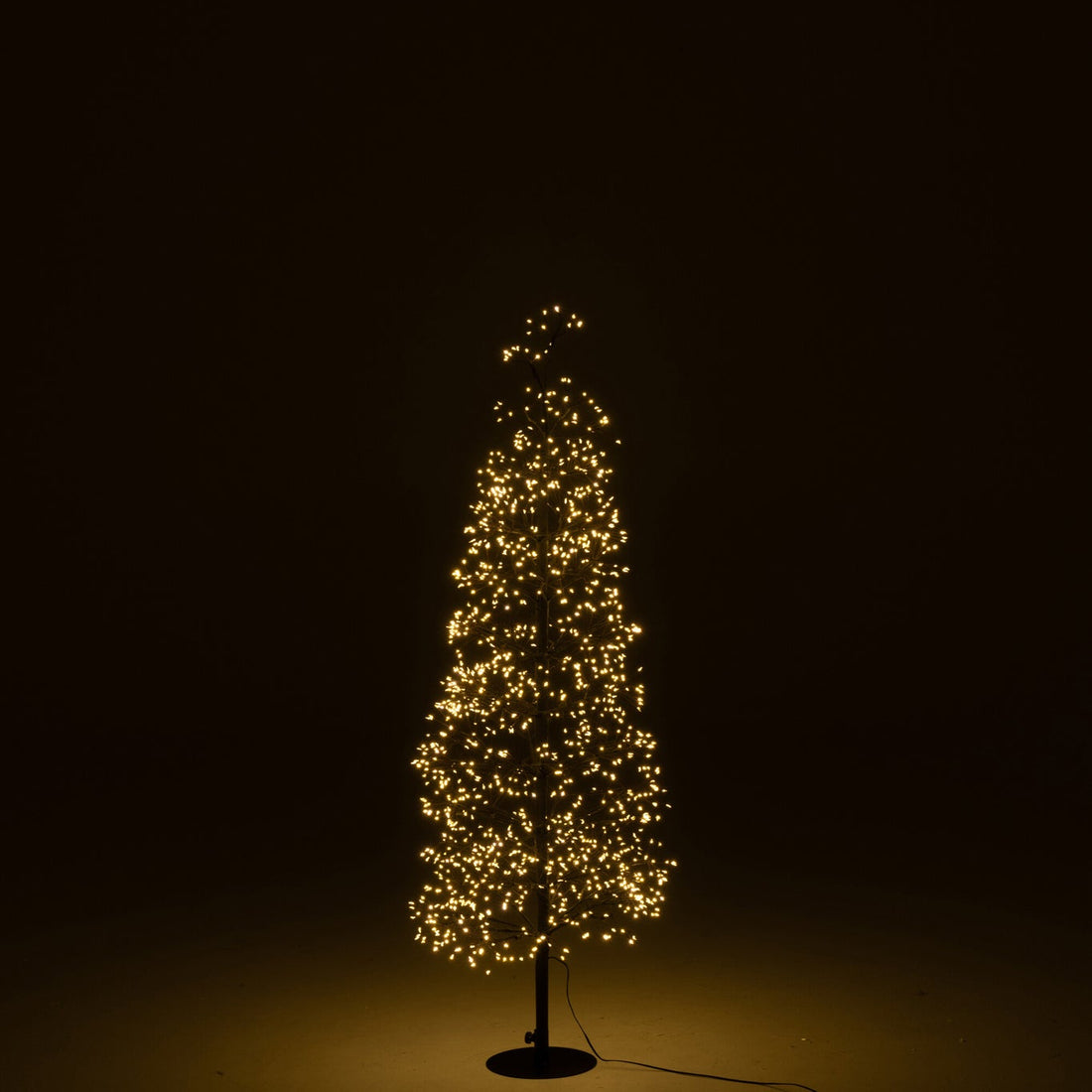 Christmas Tree Warm White LED Lights Black Iron Medium H120cm J-Line