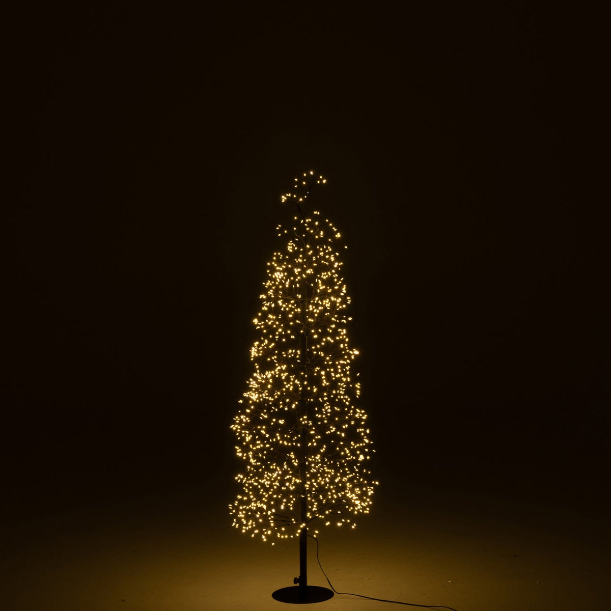 Christmas Tree Warm White LED Lights Black Iron Medium H120cm J-Line