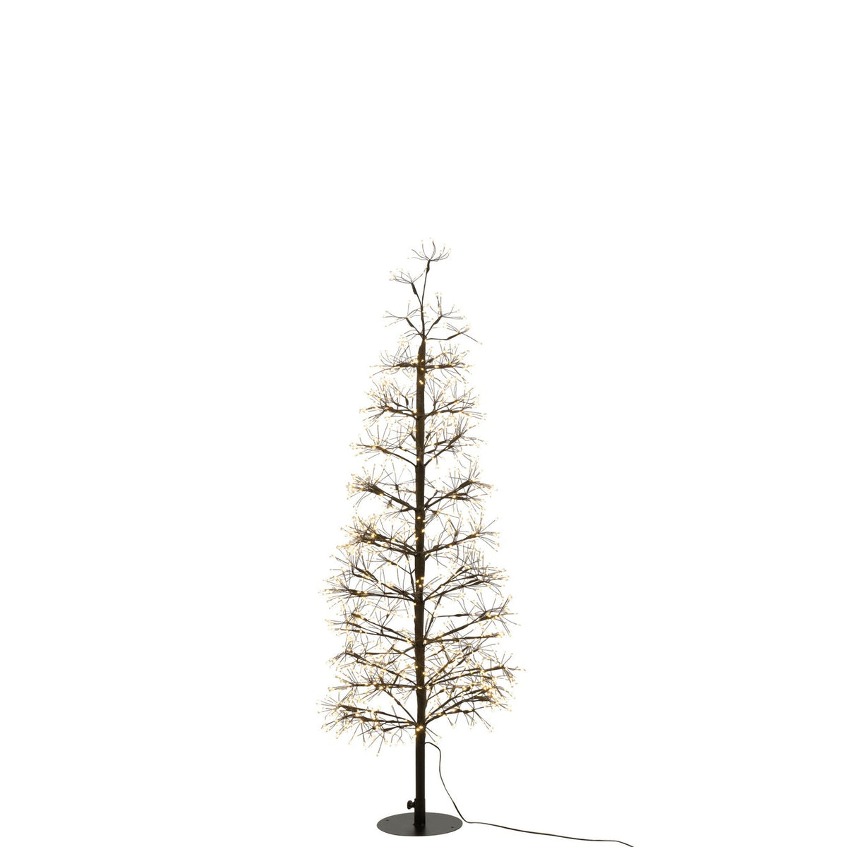 Christmas Tree Warm White LED Lights Black Iron Medium H120cm J-Line