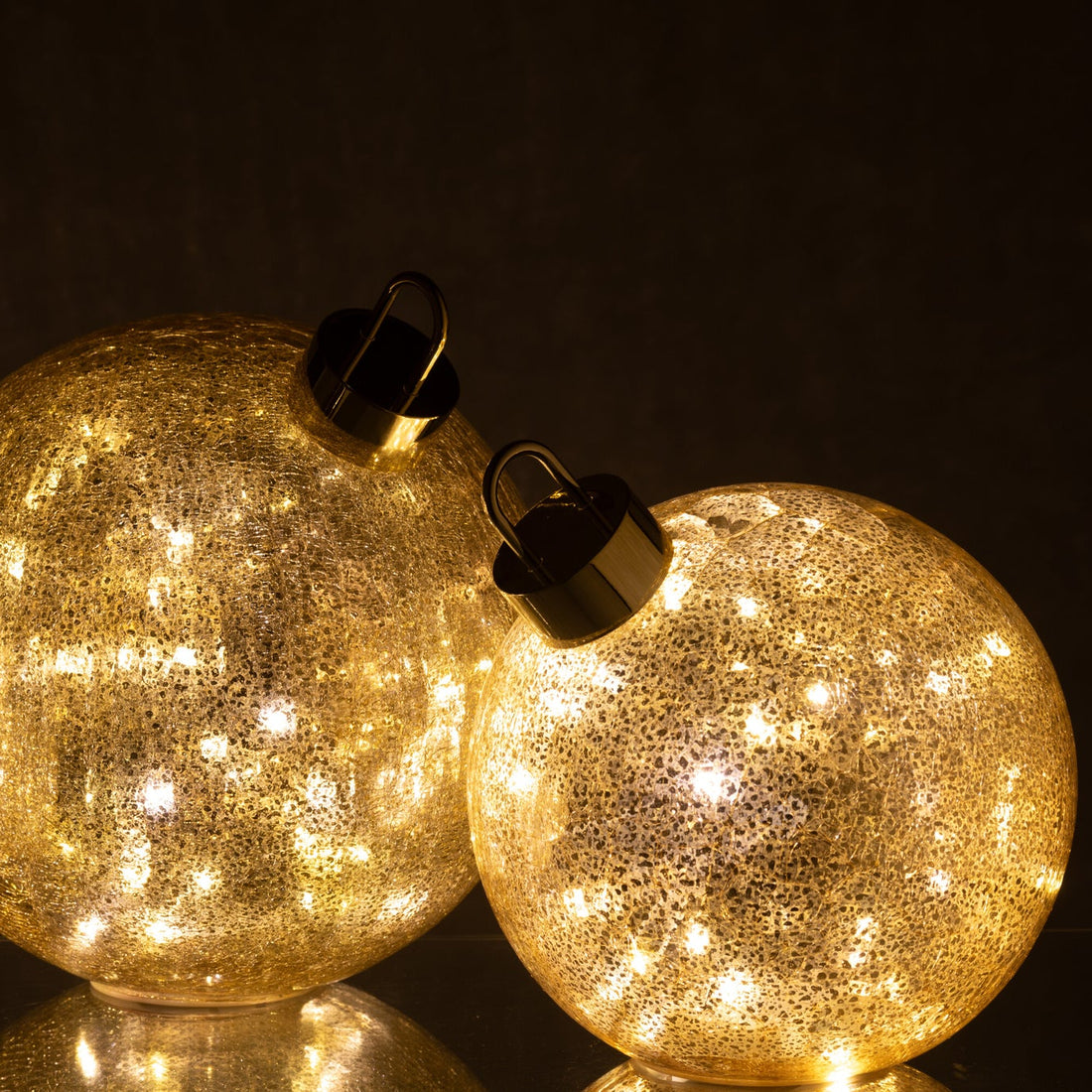 Christmas Bauble LED Glass Gold-Colored Large J-Line
