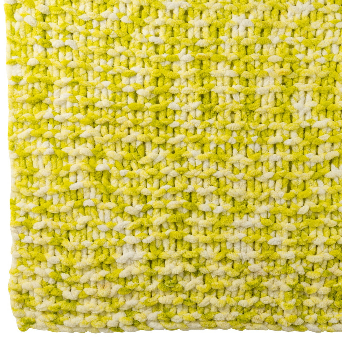 Blanket Knitted Polyester Green/White J-Line
