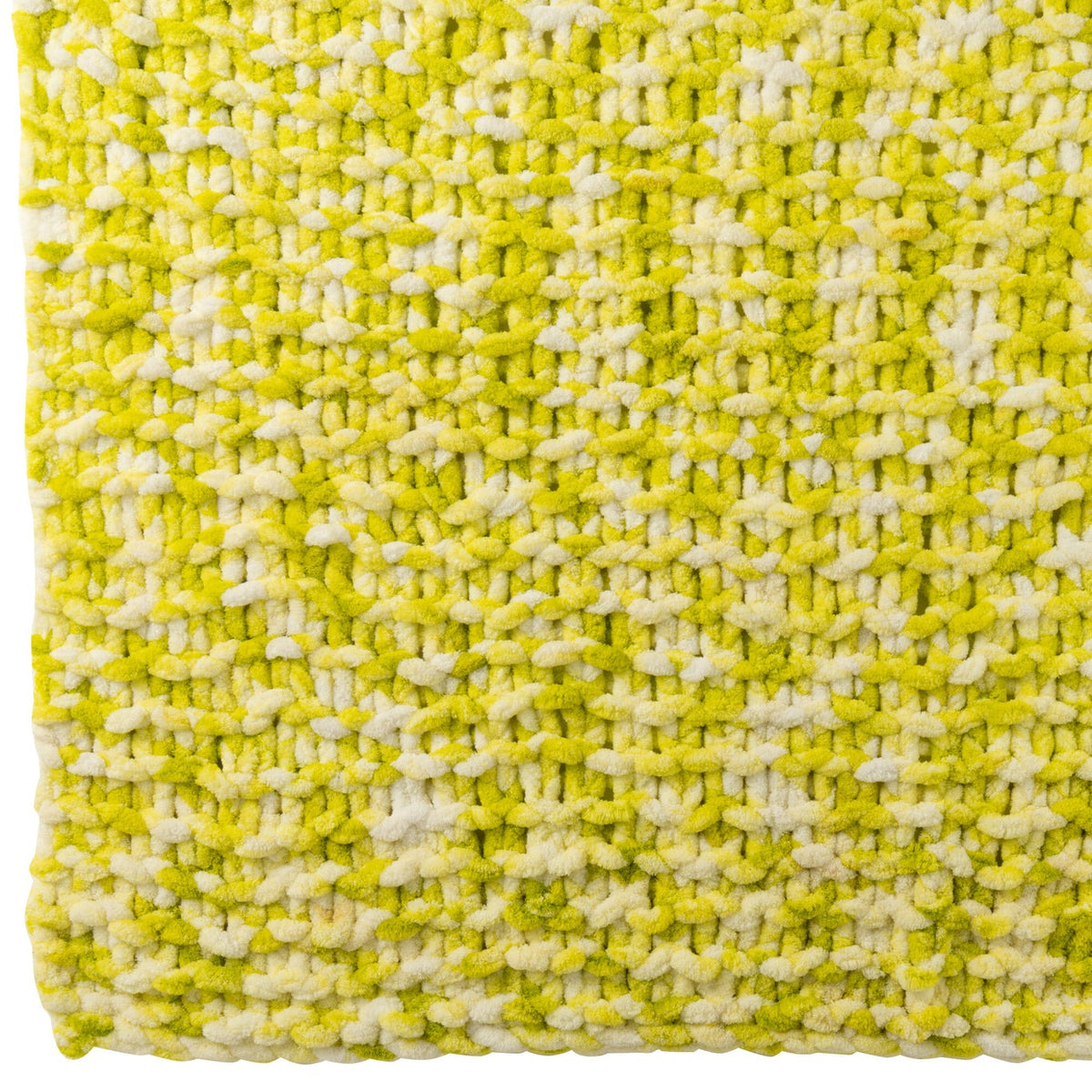 Blanket Knitted Polyester Green/White J-Line