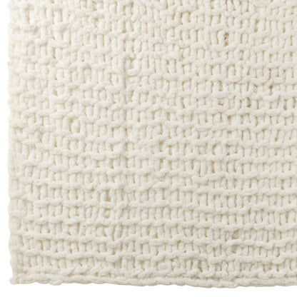 Blanket Knitted Polyester White J-Line