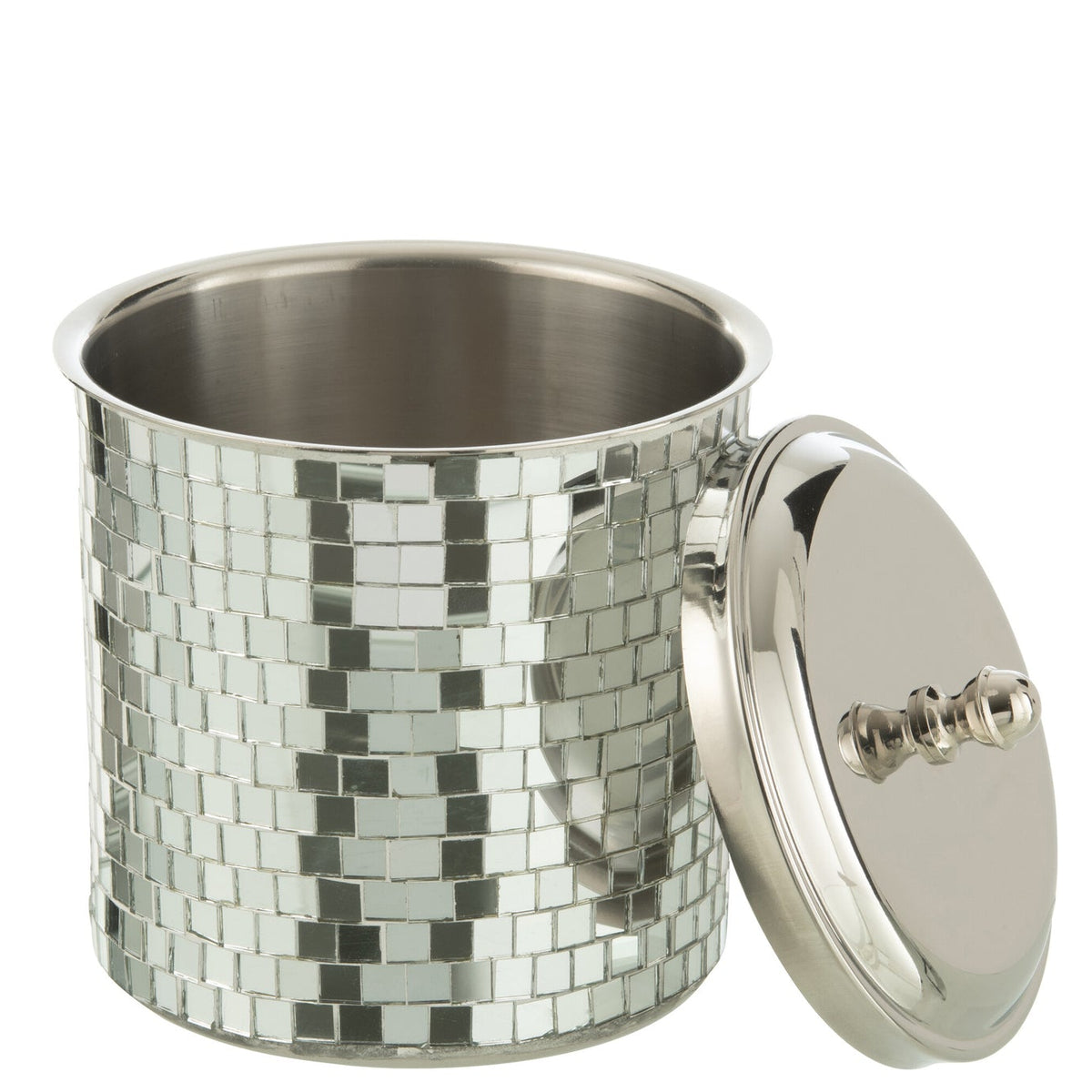 Ice Bucket Mosaic Stainless Steel Silver J-Line