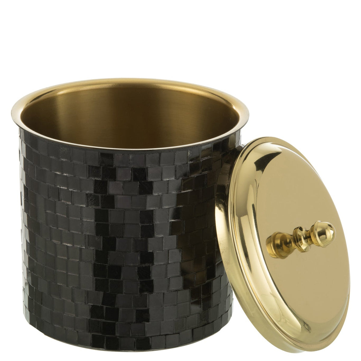 Ice Bucket Mosaic Stainless Steel Black J-Line