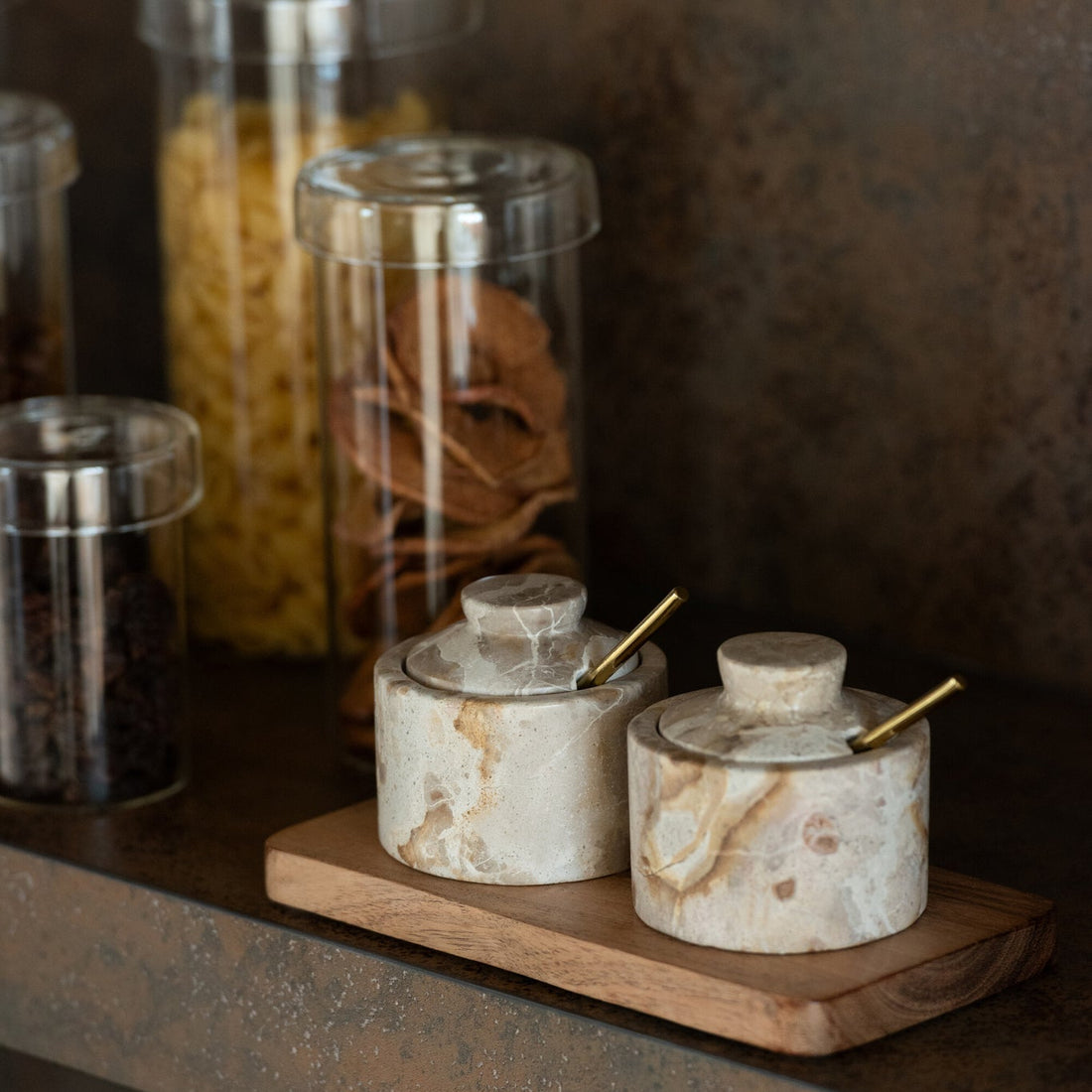 Spice Set Natural Marble/Beige J-Line