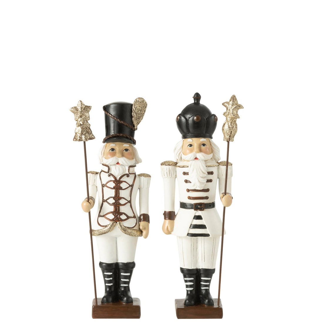 Nutcracker Polyresin Multicolor Medium Set of 2 J-Line