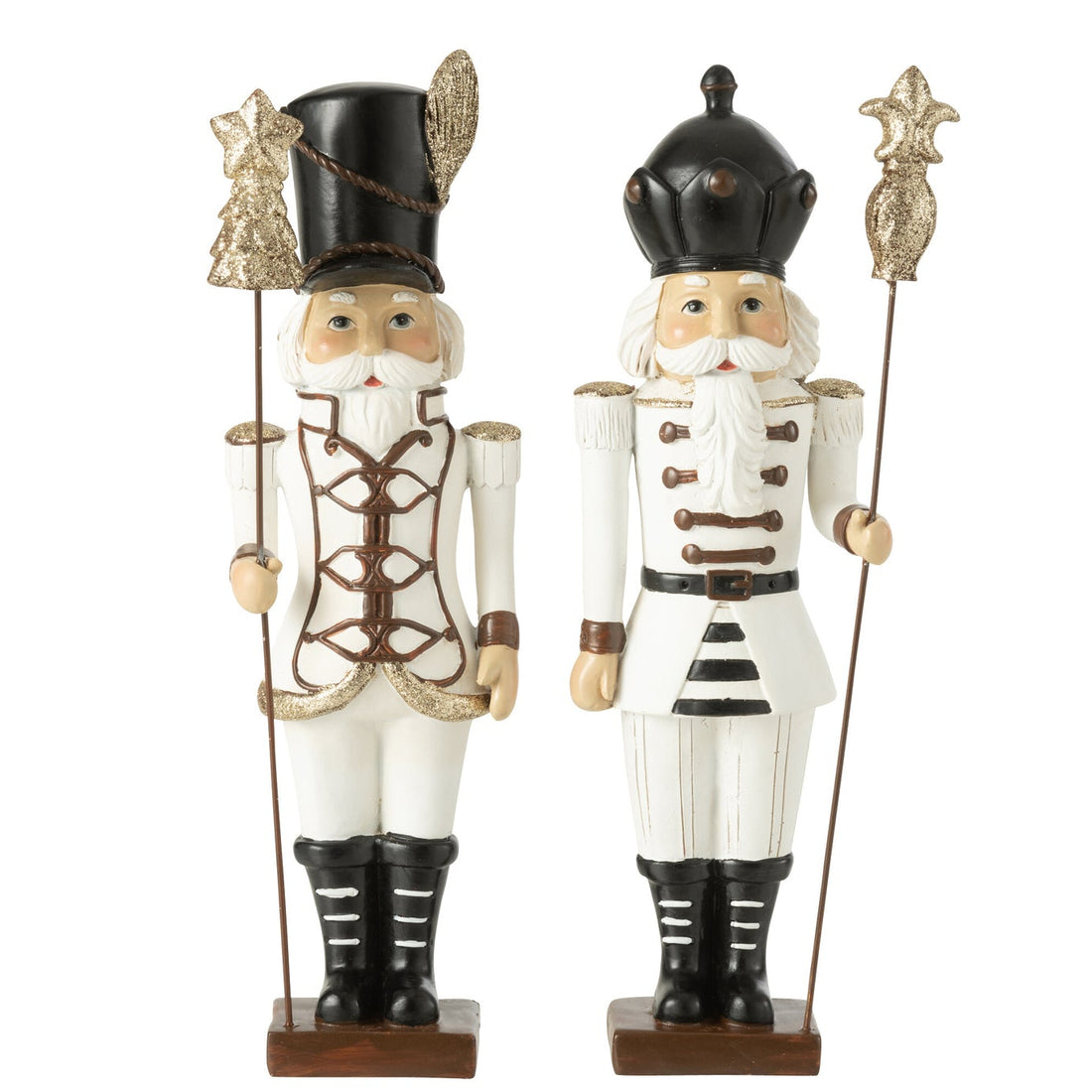 Nutcracker Polyresin Multicolor Large Set of 2 J-Line
