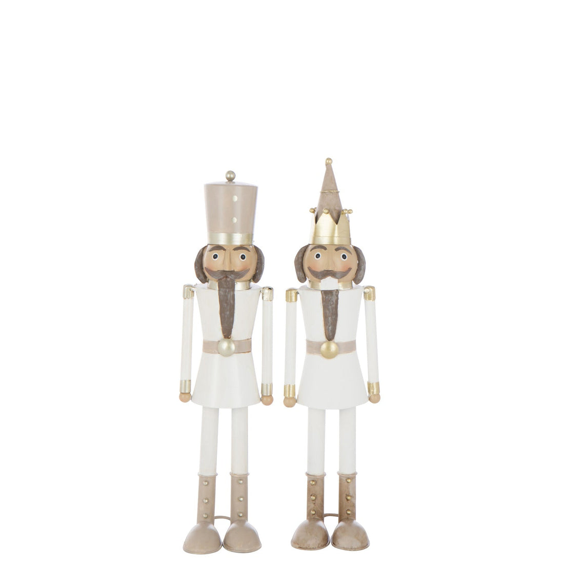 Nutcracker Moustache Metal Multicolour Small Set of 2 J-Line