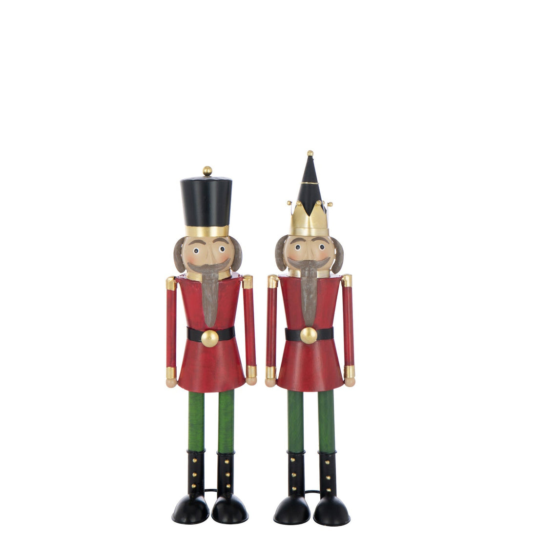 Nutcracker Moustache Metal Multicolor Small Set of 2 J-line