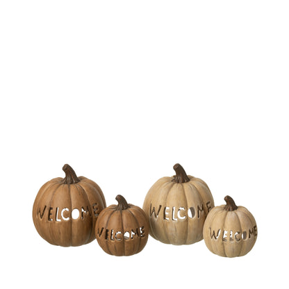 Pumpkin Candle Holder Halloween XL Set of 2 J-Line