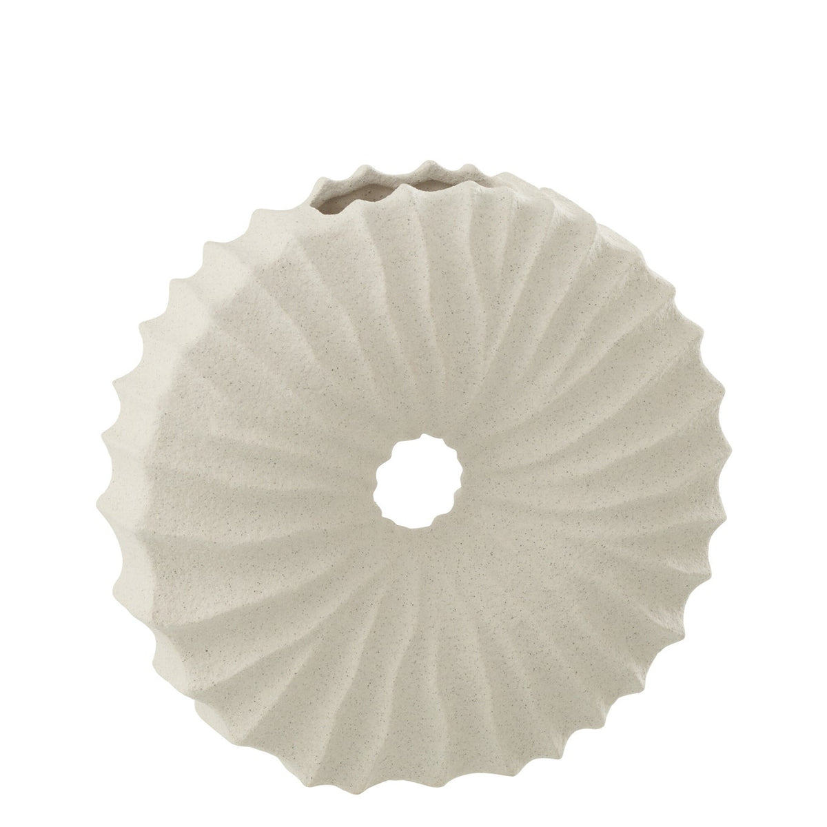 Ceramic Vase Sand Look White Medium J-Line