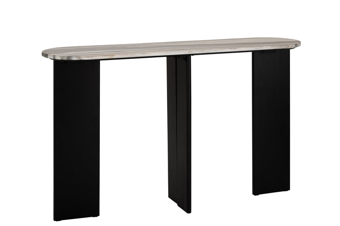 Console Table Mathilde Black/Grey Marble J-Line