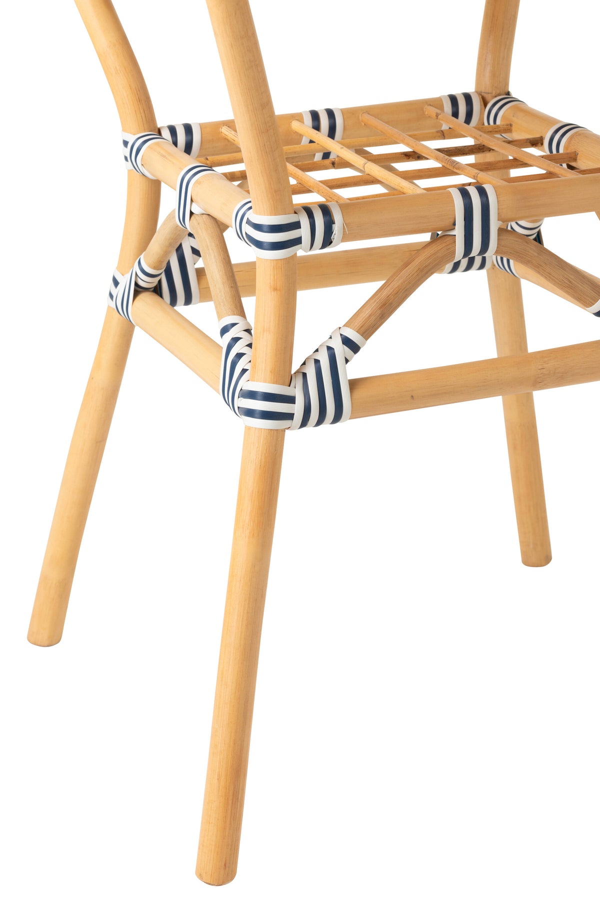 Outdoor Dining Table Geo Round Rattan Blue/White J-Line