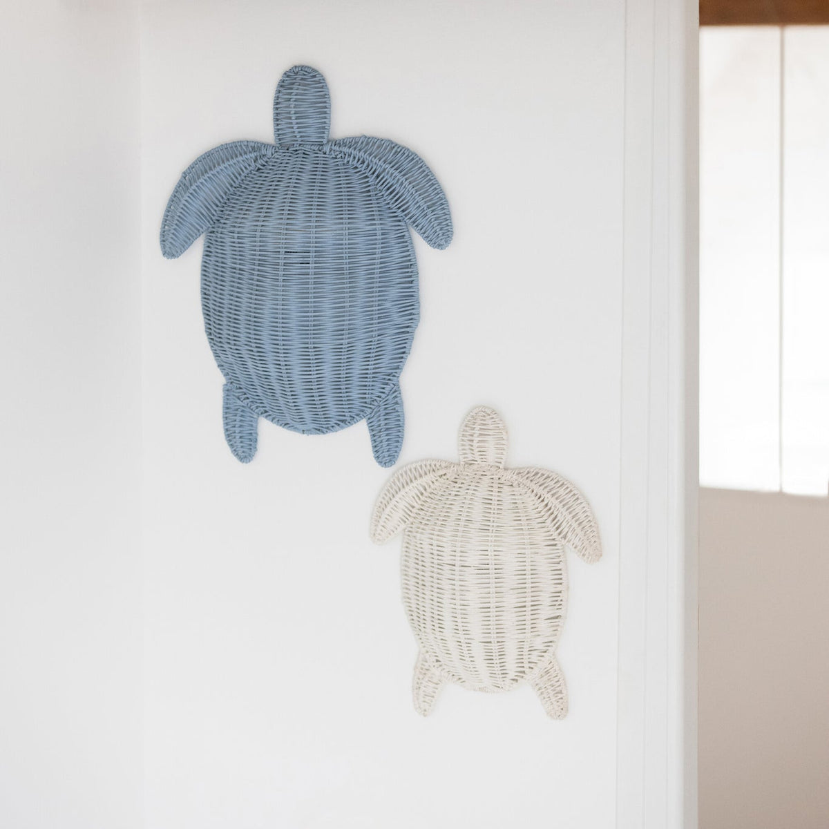 Wall Decoration Turtle Iron Light Blue Large J-Line