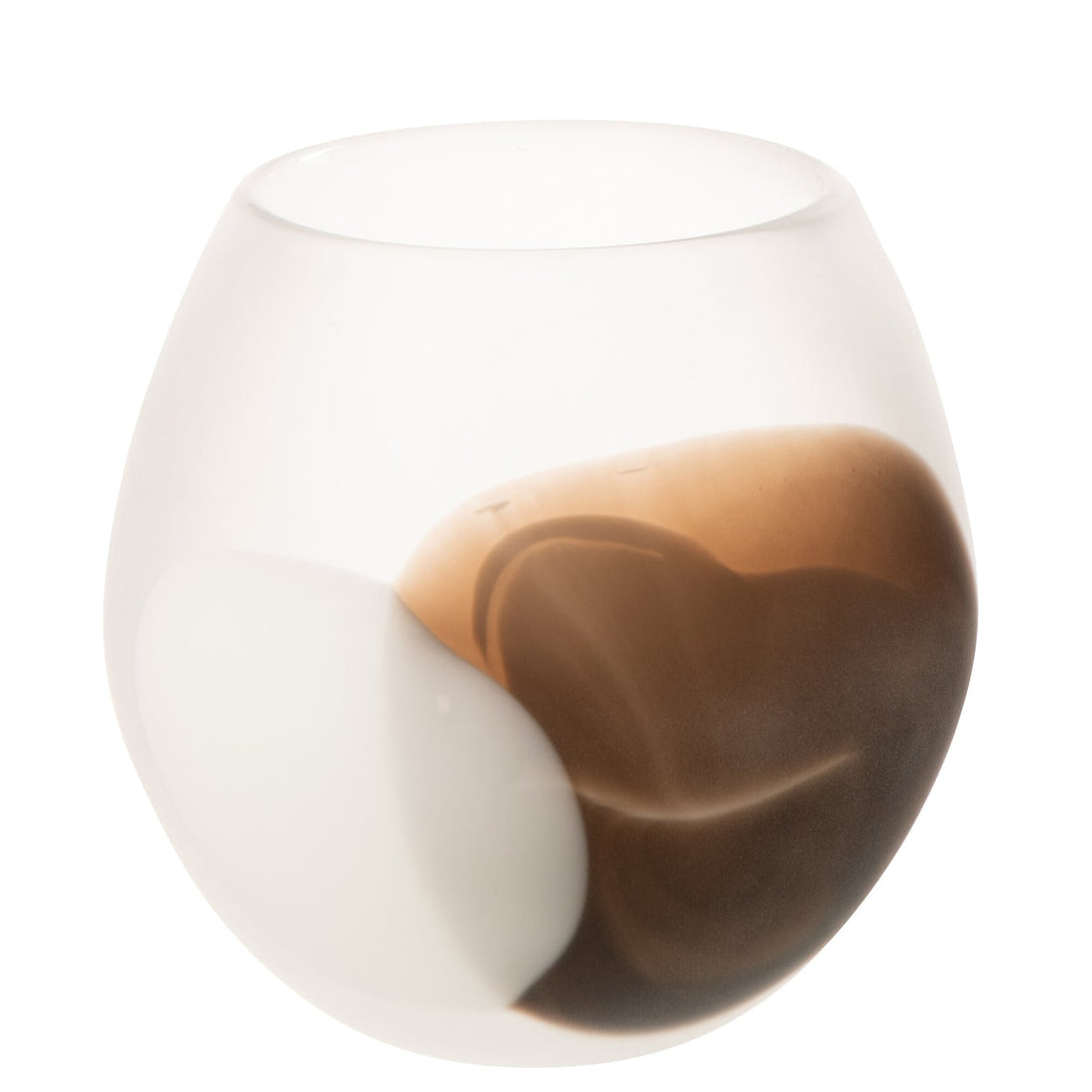 Hurricane Globe Glass White/Brown Large J-Line
