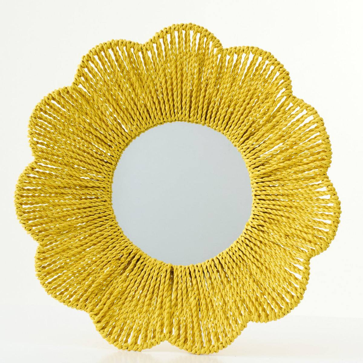 Raffia Yellow J-Line Wall Mirror