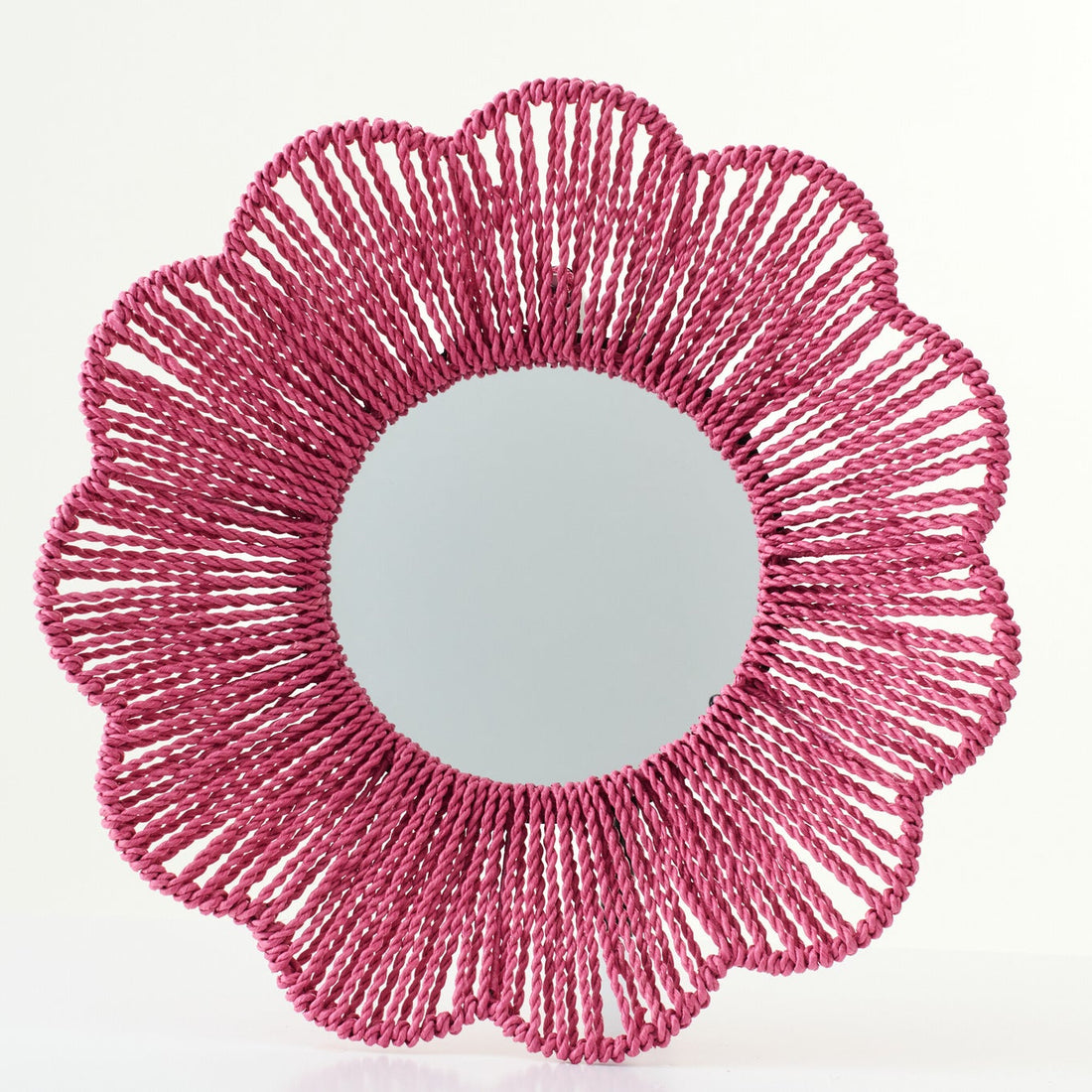 Raffia Dark Pink J-Line Wall Mirror