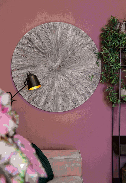 Wall Panel Zapp Ribbed Round White Large PTMD