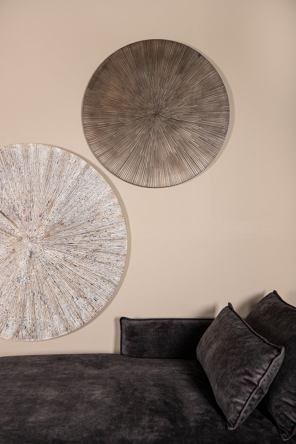Wall Panel Zapp Ribbed Round White Large PTMD
