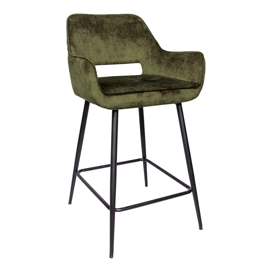 Bar stool Fal Low Velvet Green Set of 2 PTMD