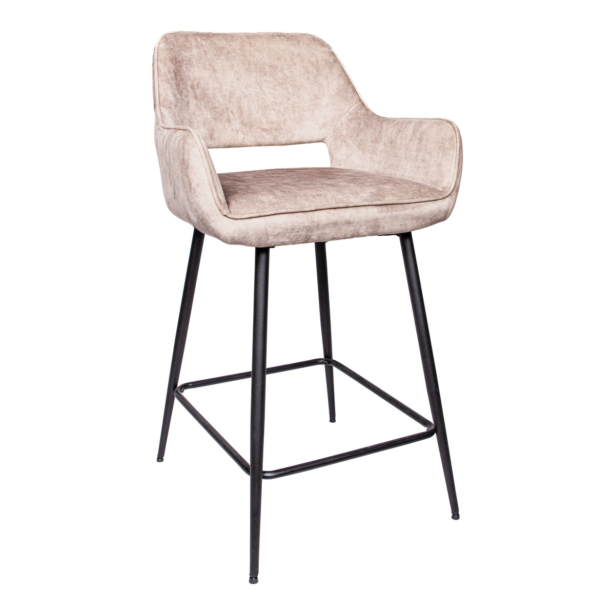 Bar stool Fal Low Velvet Khaki Set of 2 PTMD