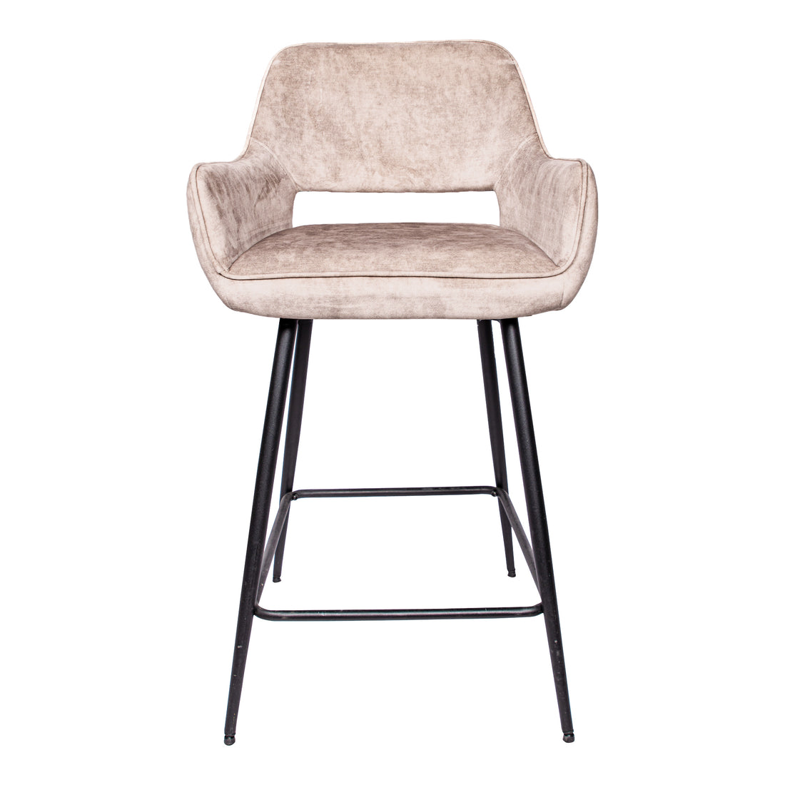 Bar stool Fal Low Velvet Khaki Set of 2 PTMD