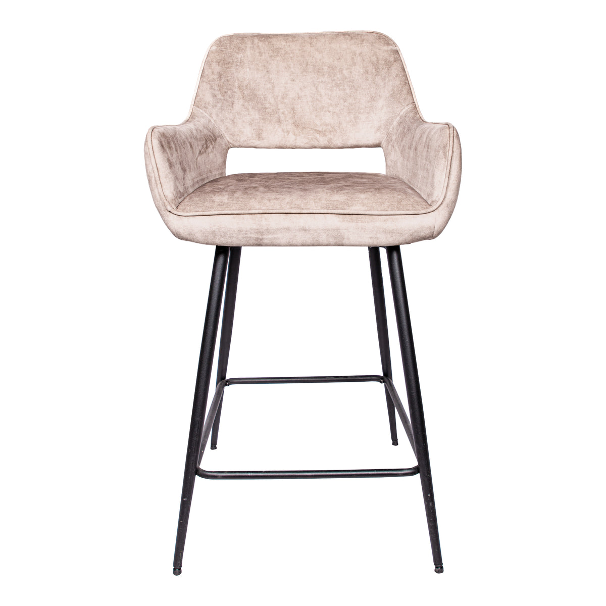 Bar stool Fal Low Velvet Khaki Set of 2 PTMD