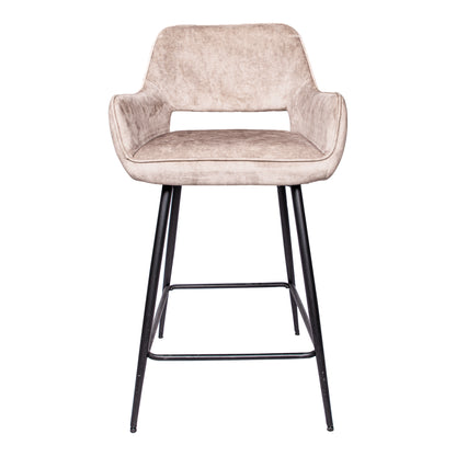 Bar stool Fal Low Velvet Khaki Set of 2 PTMD