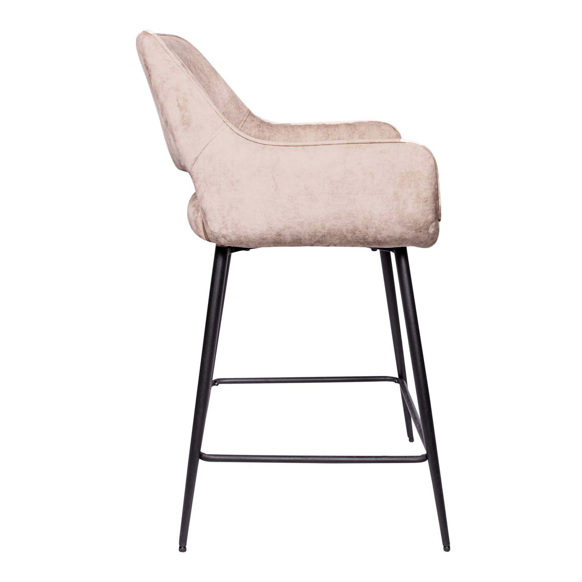 Bar stool Fal Low Velvet Khaki Set of 2 PTMD