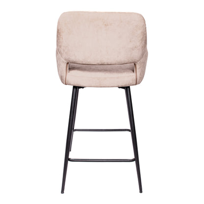 Bar stool Fal Low Velvet Khaki Set of 2 PTMD