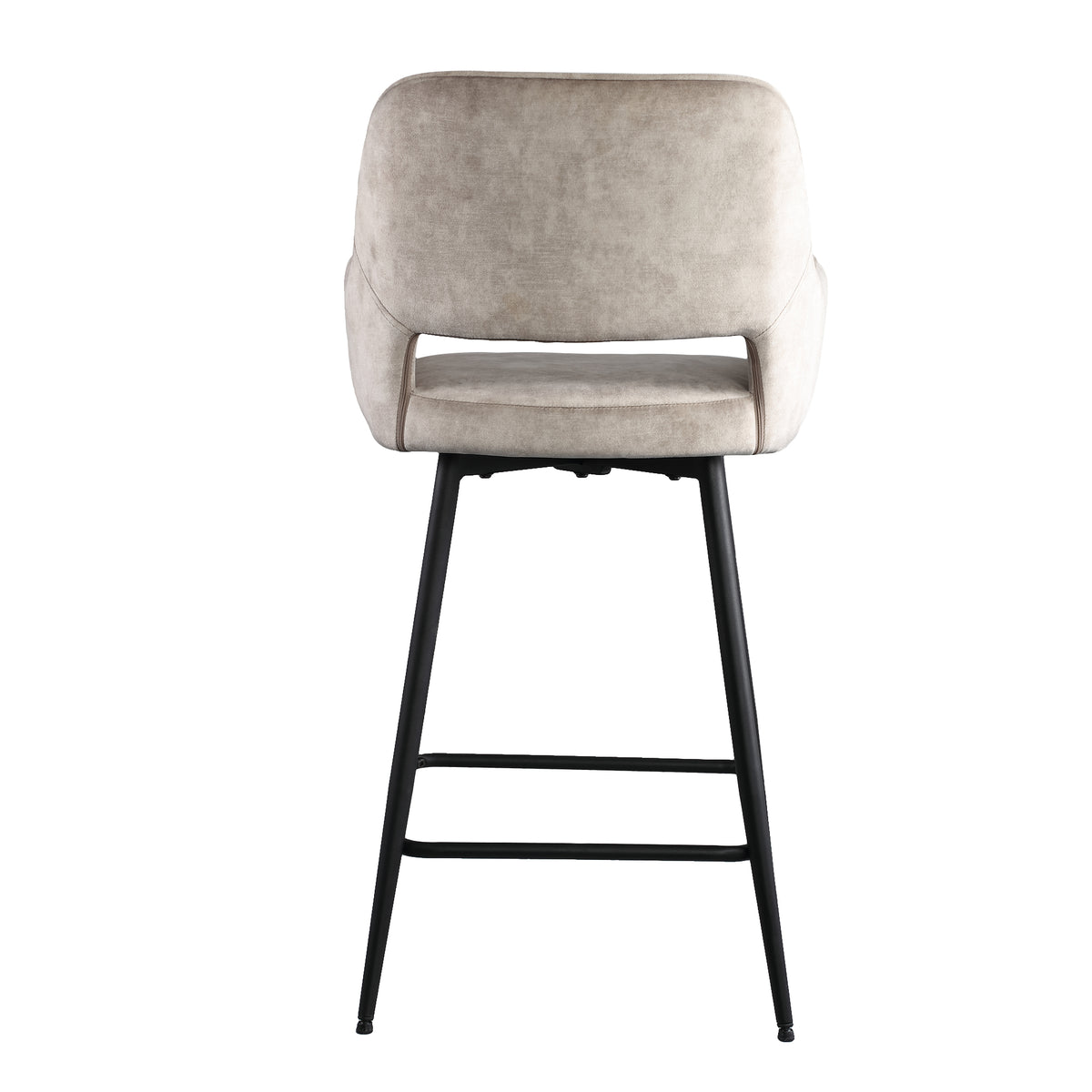 Bar stool Fal Low Velvet Khaki Set of 2 PTMD