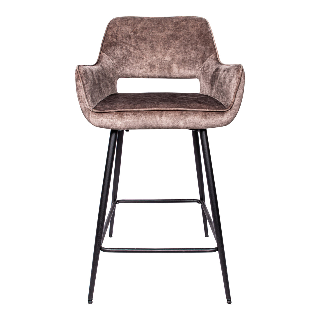 Bar stool Fal Low Velvet Brown Set of 2 PTMD