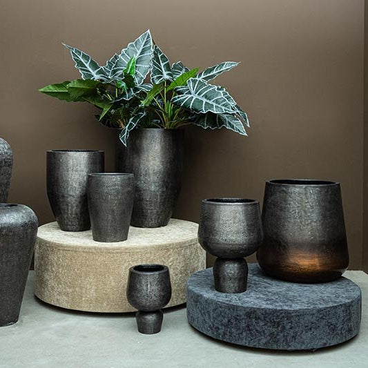 Set of 3 Nouska Pots Black Copper PTMD