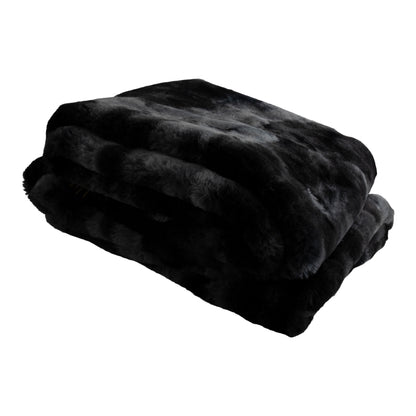 Linde Throw Black Velvet 150x200cm PTMD