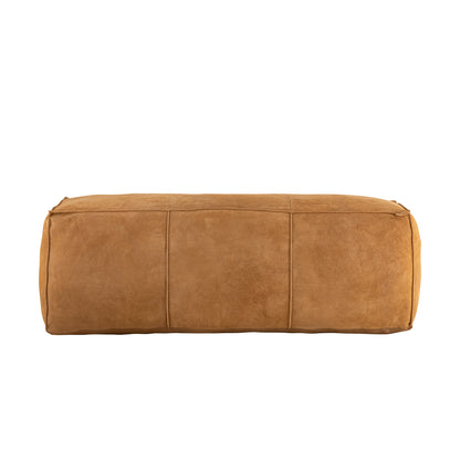 Marieke Suede Leather Pouf Rectangular Camel PTMD