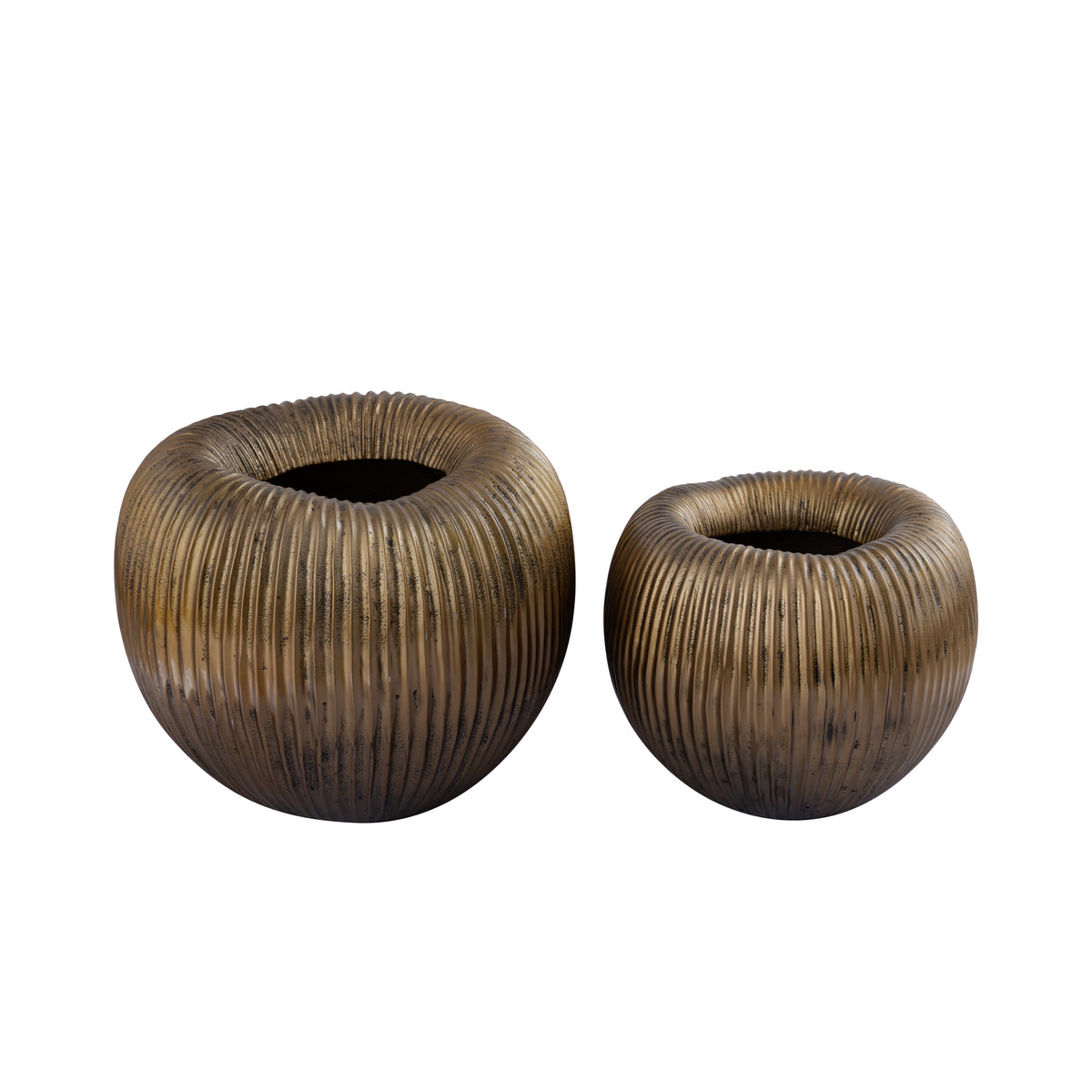 Russen Gold Low Flower Pot Small PTMD