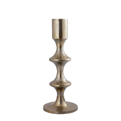 Taika Gold aluminum round candle holder tabs low H73cm PTMD