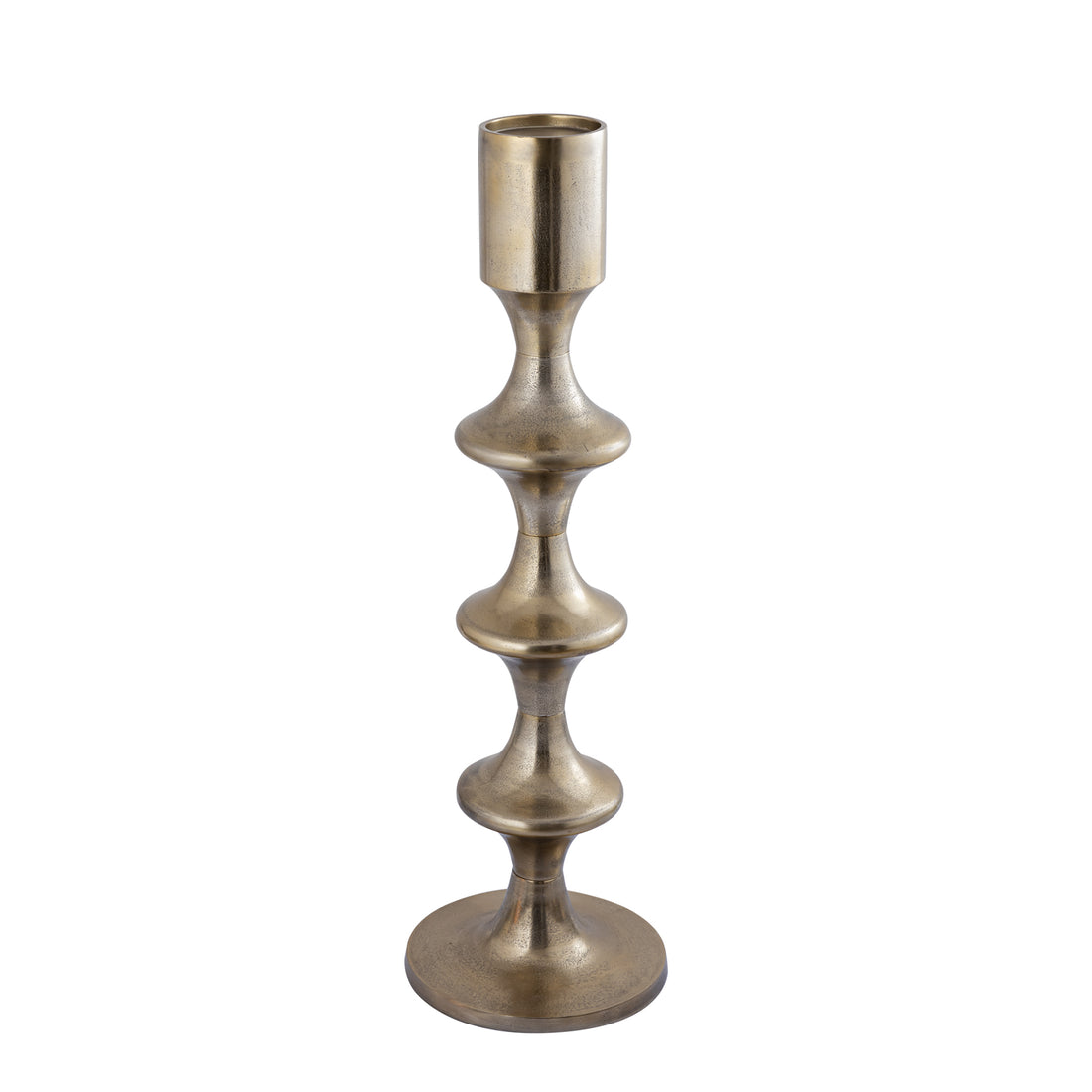 Taika Gold aluminum round candlestick tabs H92cm PTMD