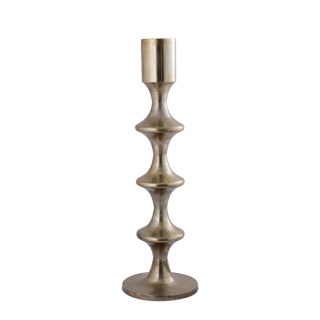 Taika Gold aluminum round candlestick tabs H92cm PTMD