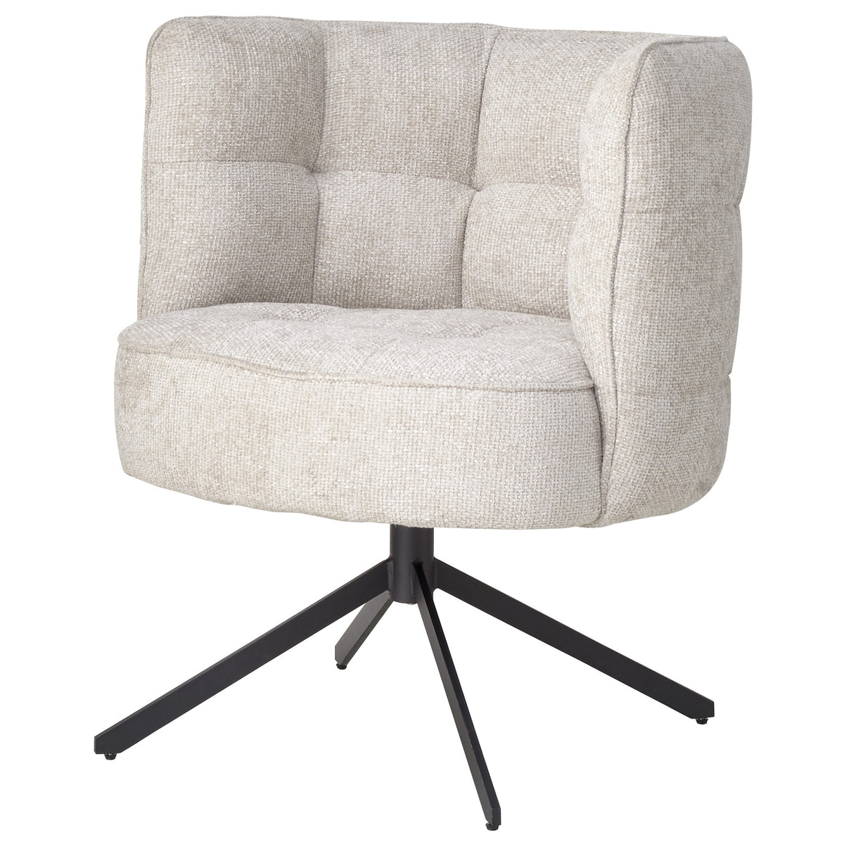 Odin Cream Dining Chair legacy 15 matte black leg PTMD