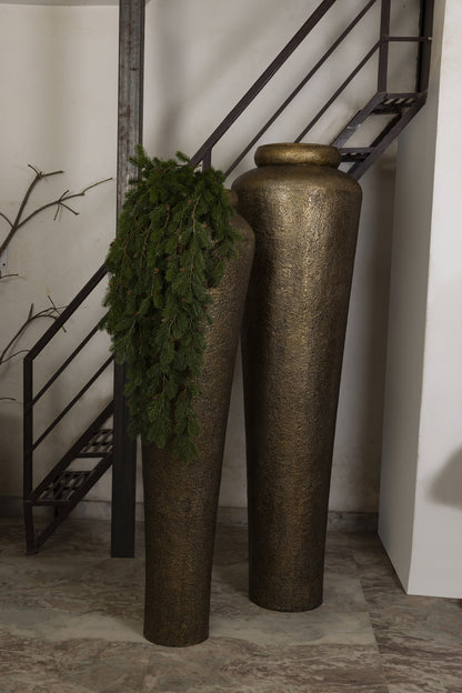 Flower pot Zavir - 50x50x173 cm - Aluminium - Gold PTMD