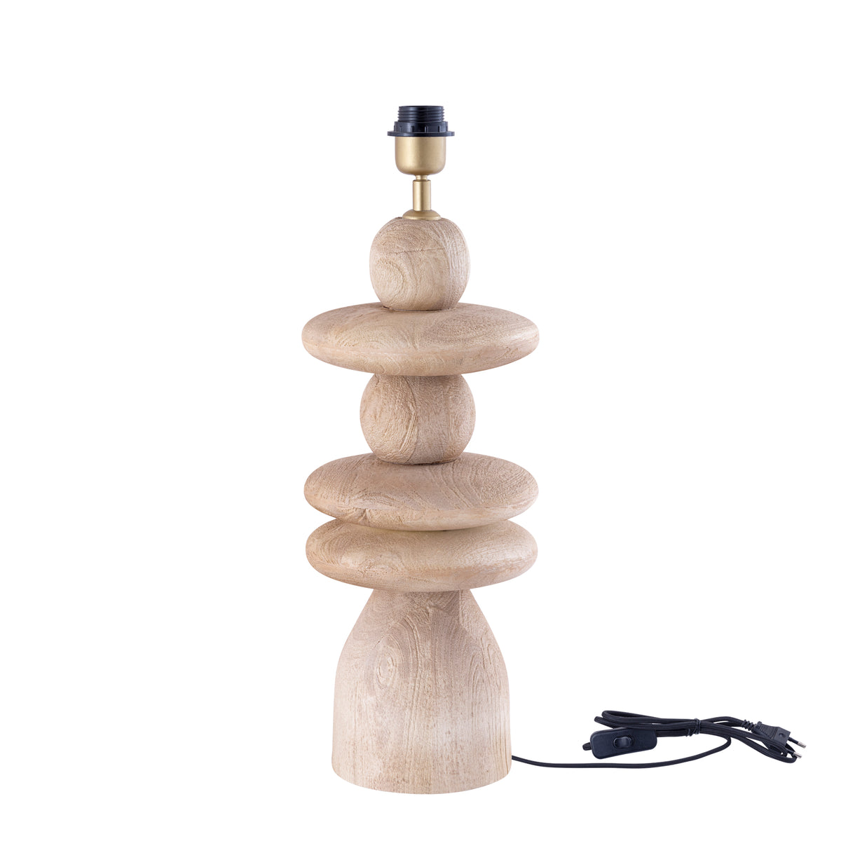 PTMD Table Lamp Base Callain Mango Round