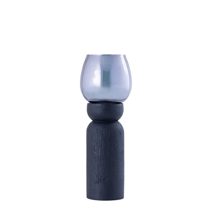 Qez Mango Wood Black Lantern Set of 3 PTMD