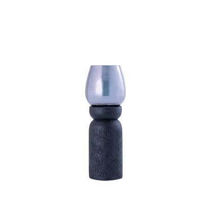 Qez Mango Wood Black Lantern Set of 3 PTMD
