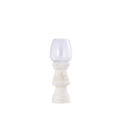 Qez Mango Wood Cream Tealight Bundle of 3 PTMD